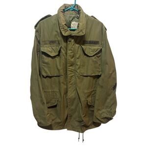 Vintage US Army M65 Field Jacket Mens Small Long Olive Green Cold Weather Alpha